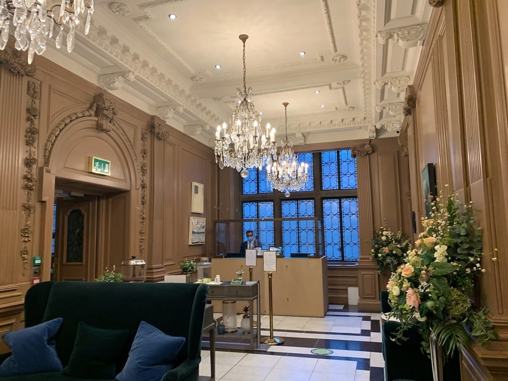 lobby at the Scotsman Hotel