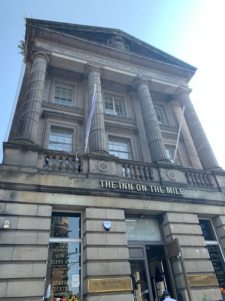 The Inn on the Mile is a 9 room hotel in a converted bank building in the center of Edinburgh