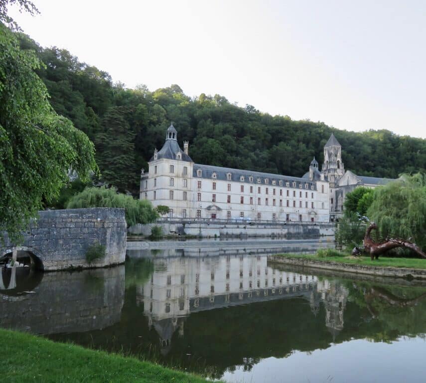 Abbey and Monastery in Brantôme, France (Dordogne region) along the Dronne River