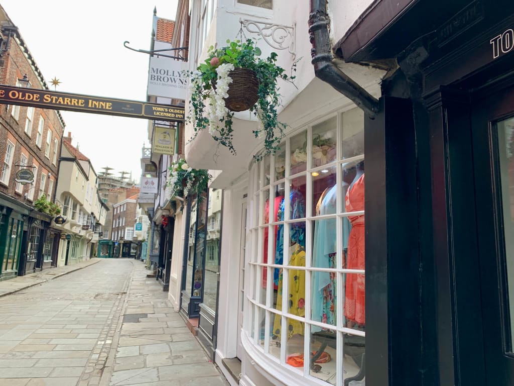 Stonegate, one of York's beautiful historic streets